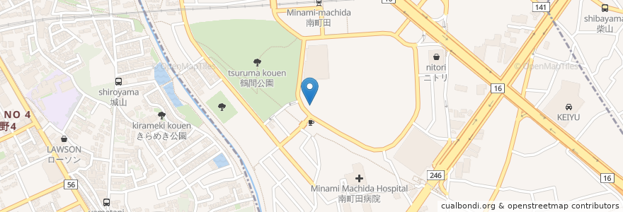 Mapa de ubicacion de アニファ動物病院 en 일본, 도쿄도, 町田市.
