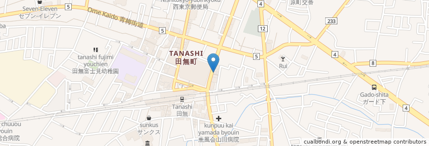 Mapa de ubicacion de ぎょうざの満州 en 日本, 東京都, 西東京市.