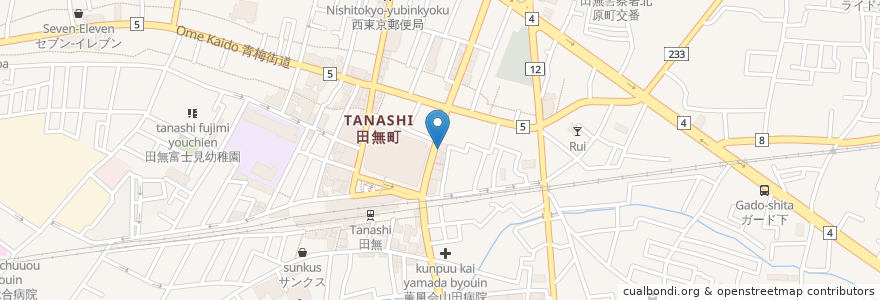Mapa de ubicacion de メル眼科クリニック en Japonya, 東京都, 西東京市.