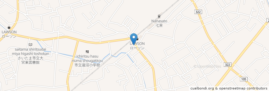 Mapa de ubicacion de 風渡野接骨院 en ژاپن, 埼玉県, さいたま市, 見沼区.