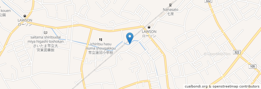 Mapa de ubicacion de 角田クリニック en 일본, 사이타마현, さいたま市, 見沼区.