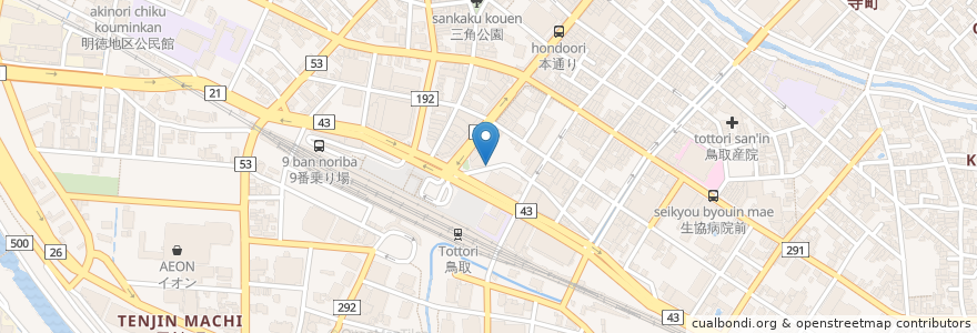 Mapa de ubicacion de 出入口 en ژاپن, 鳥取県, 鳥取市.