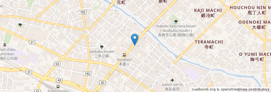 Mapa de ubicacion de サニバル en Japan, Präfektur Tottori, 鳥取市.