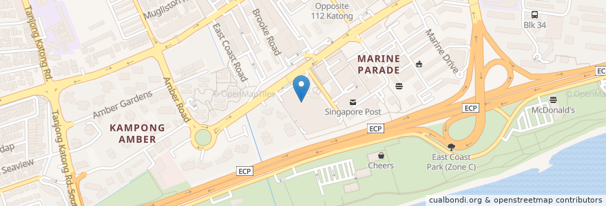 Mapa de ubicacion de Cathay Cineplex en 新加坡, 东南区.