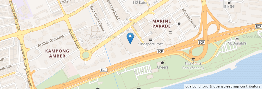 Mapa de ubicacion de Toast Box en Singapour, Southeast.