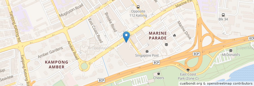 Mapa de ubicacion de KFC en 新加坡, 东南区.