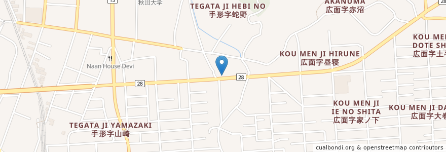 Mapa de ubicacion de おゆき en 일본, 아키타현, 秋田市.