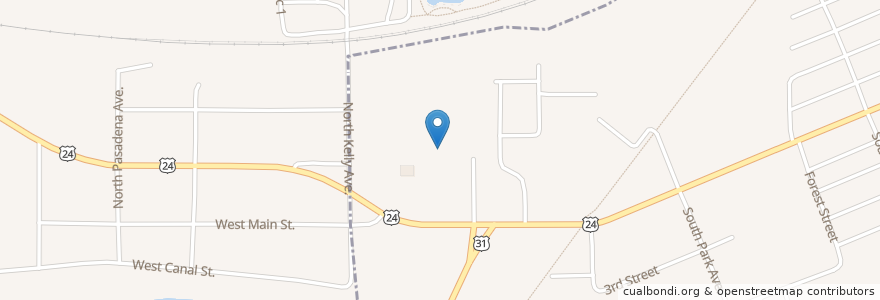 Mapa de ubicacion de Kroger Pharmacy en Vereinigte Staaten Von Amerika, Indiana, Miami County.