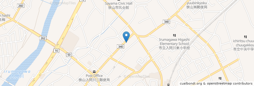 Mapa de ubicacion de 社会福祉会館 en 日本, 埼玉县, 狭山市.