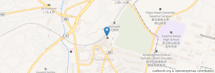 Mapa de ubicacion de PUDOステーション en Japón, Prefectura De Saitama, 入間市.