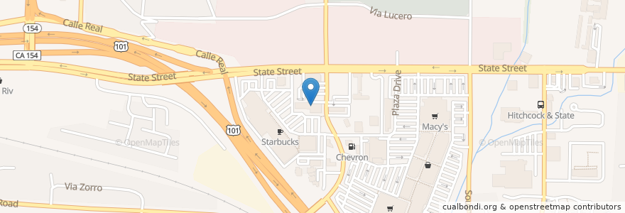 Mapa de ubicacion de Fresco Cafe en الولايات المتّحدة الأمريكيّة, كاليفورنيا, Santa Barbara County, Santa Barbara.