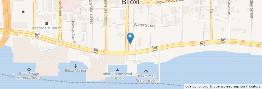 Mapa de ubicacion de McDonald's en Verenigde Staten, Mississippi, Harrison County, Biloxi.