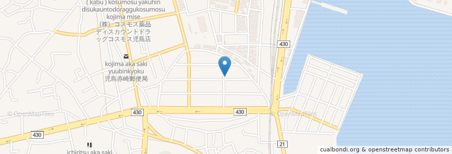 Mapa de ubicacion de スナックシャイレディ en Japon, Préfecture D'Okayama, 倉敷市.