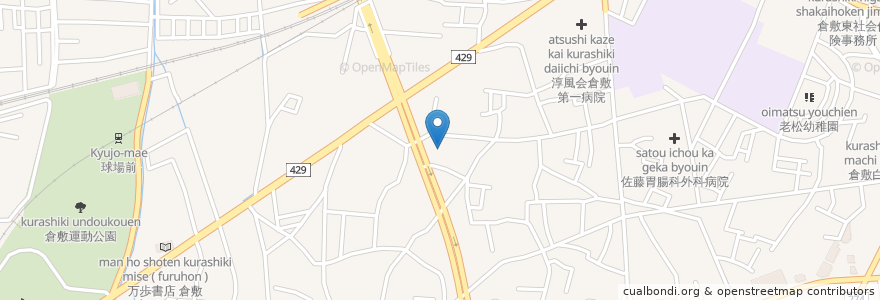 Mapa de ubicacion de はやたろう 倉敷店 en Japan, Okayama Prefecture, Kurashiki.