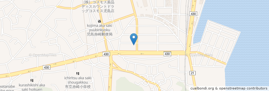 Mapa de ubicacion de いづつや 児島店 en 日本, 岡山県, 倉敷市.