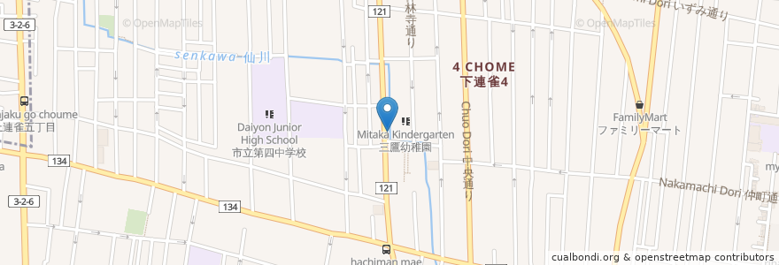 Mapa de ubicacion de こばやし薬局 en Japan, Tokyo, Mitaka.