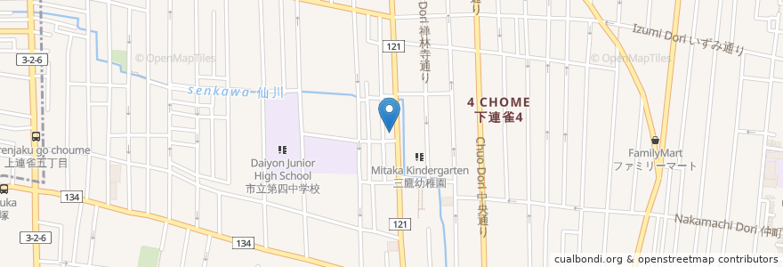Mapa de ubicacion de 松崎整形医院 en Jepun, 東京都, 三鷹市.