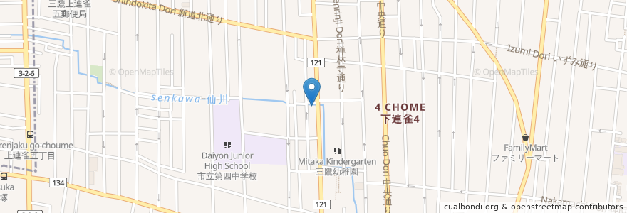 Mapa de ubicacion de 三鷹通り眼科 en ژاپن, 東京都, 三鷹市.