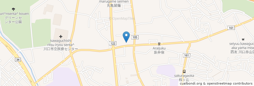 Mapa de ubicacion de サイゼリヤ en Japão, 埼玉県, 川口市.