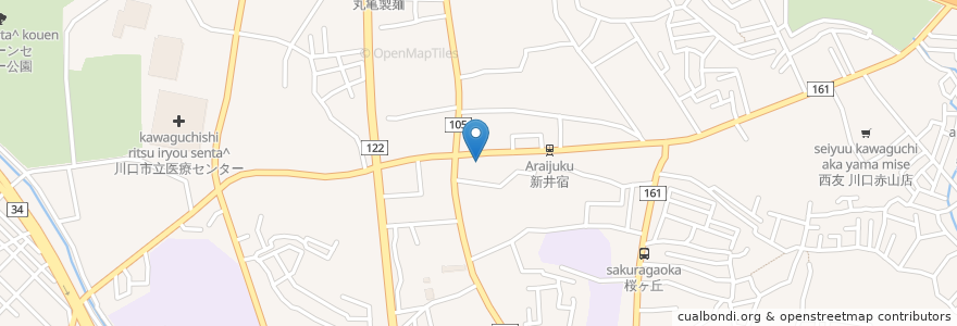 Mapa de ubicacion de 川口市消防団第七支団第三分団 en 日本, 埼玉县, 川口市.