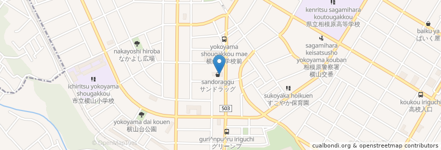 Mapa de ubicacion de 七輪焼肉　安安　相模原店 en 日本, 神奈川県, 相模原市, 中央区.