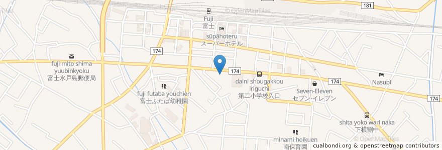 Mapa de ubicacion de 静岡銀行 en 日本, 静岡県, 富士市.
