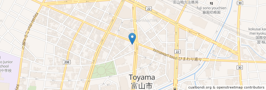 Mapa de ubicacion de まるたかや en 日本, 富山县, 富山市.