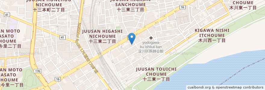 Mapa de ubicacion de ビストロ　ソウルキッチン en 일본, 오사카부, 오사카, 淀川区.