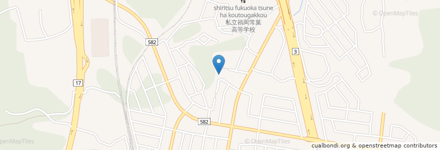 Mapa de ubicacion de 五所神社 en 日本, 福岡県, 筑紫野市.
