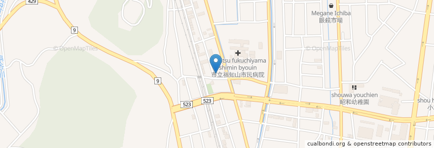 Mapa de ubicacion de 酒房関 小田 en Япония, Киото, Фукутияма.