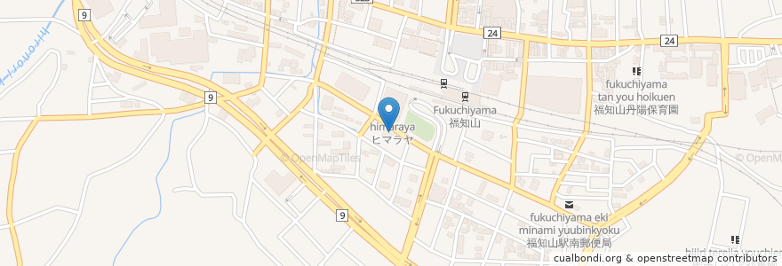 Mapa de ubicacion de プルチネッラ en Япония, Киото, Фукутияма.