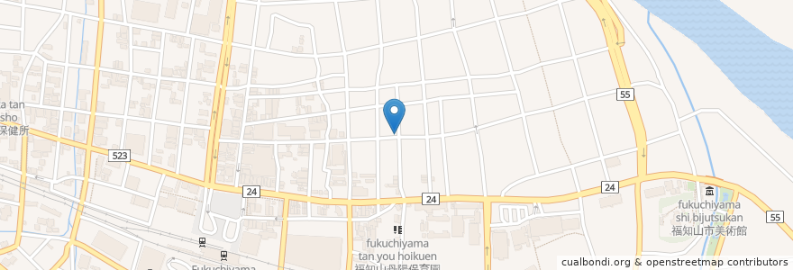 Mapa de ubicacion de 大八車 本店 en اليابان, 京都府, 福知山市.