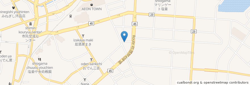 Mapa de ubicacion de もつ焼き処 すだ屋 en 日本, 宮城県, 塩竈市.