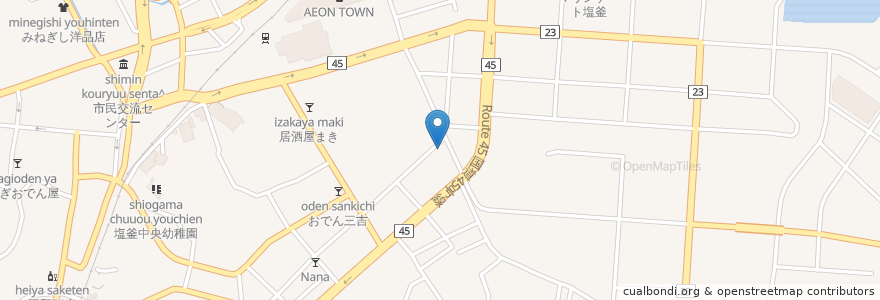 Mapa de ubicacion de スナック順子 en Japão, 宮城県, 塩竈市.