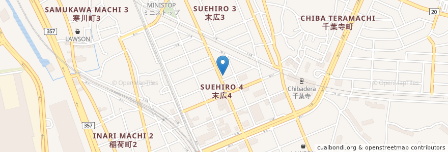 Mapa de ubicacion de SIRJANA en اليابان, 千葉県, 千葉市, 中央区.