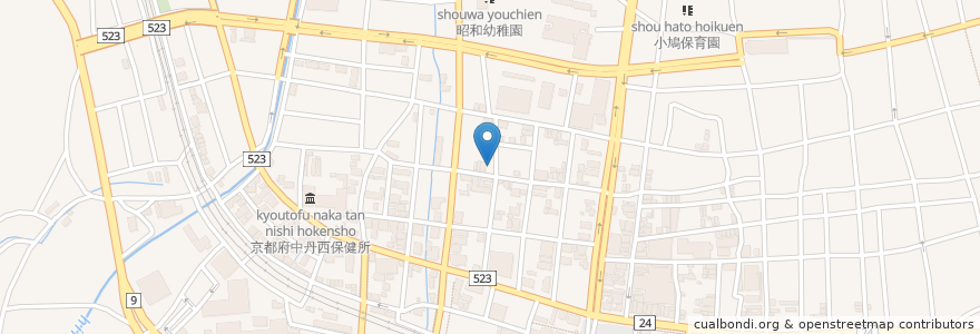 Mapa de ubicacion de ラウンジむつごろう en 日本, 京都府, 福知山市.