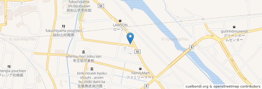Mapa de ubicacion de リーベ en ژاپن, 京都府, 福知山市.