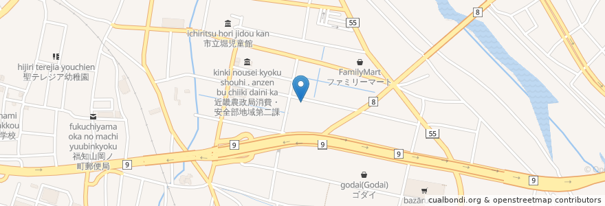 Mapa de ubicacion de モルト・ヴォーノ・ピッコロ en Japon, Préfecture De Kyoto, Fukuchiyama.