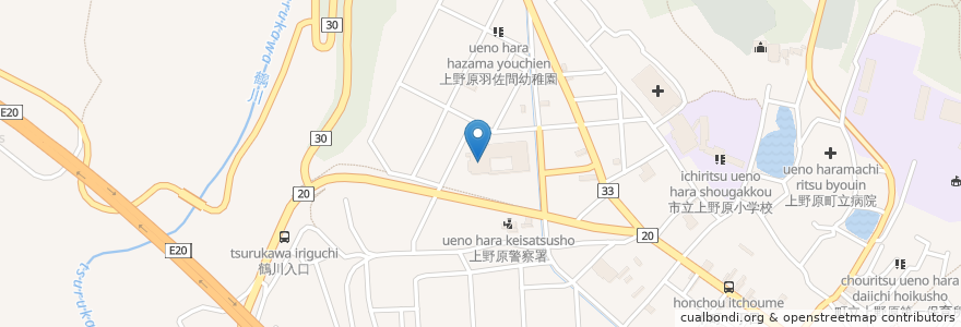 Mapa de ubicacion de 上野原市文化ホール en اليابان, 山梨県, 上野原市.