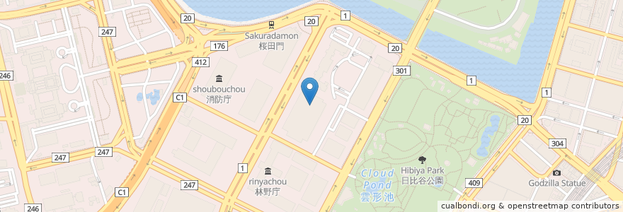 Mapa de ubicacion de ダーリントンホール en 日本, 東京都, 千代田区.