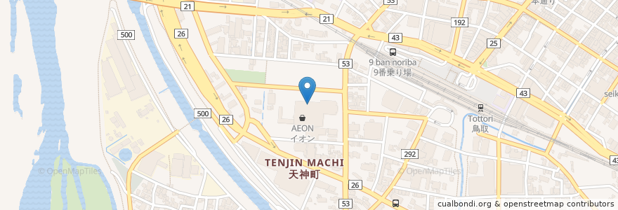 Mapa de ubicacion de まねき en Japan, Tottori Prefecture, Tottori.