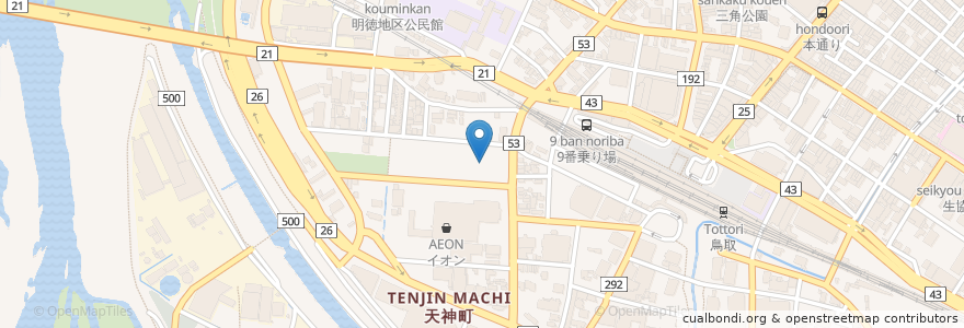 Mapa de ubicacion de すなば珈琲 en Jepun, 鳥取県, 鳥取市.