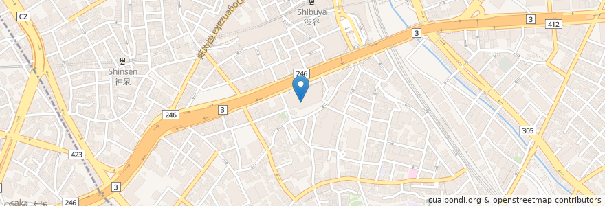 Mapa de ubicacion de Bellovisto bar en Japan, 東京都, 渋谷区.