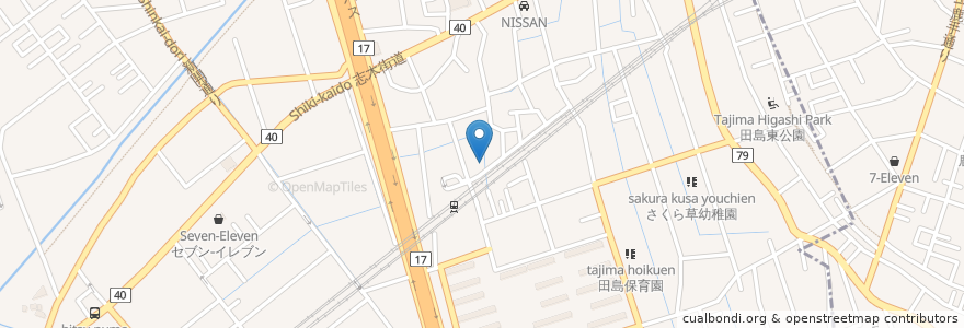 Mapa de ubicacion de お好み焼　福 en Japão, 埼玉県, さいたま市, 桜区.