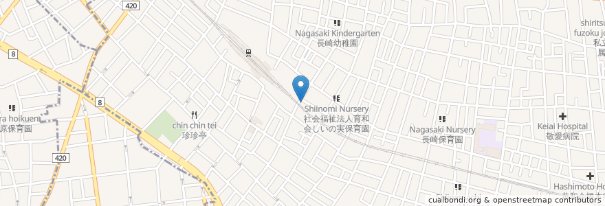 Mapa de ubicacion de 城北信用金庫 en Japan, Tokyo, Toshima.