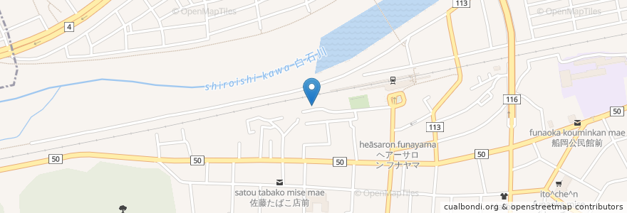 Mapa de ubicacion de 第２区集会所 en اليابان, 宮城県, 柴田郡, 柴田町.