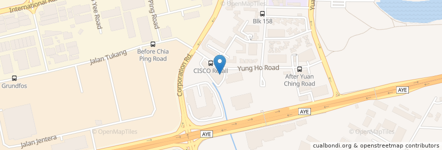Mapa de ubicacion de Certis Cisco Auxiliary Police Force en Singapore, Southwest.