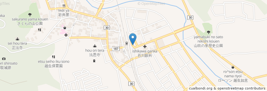 Mapa de ubicacion de タクシーのりば en اليابان, 埼玉県, 入間郡, 越生町.