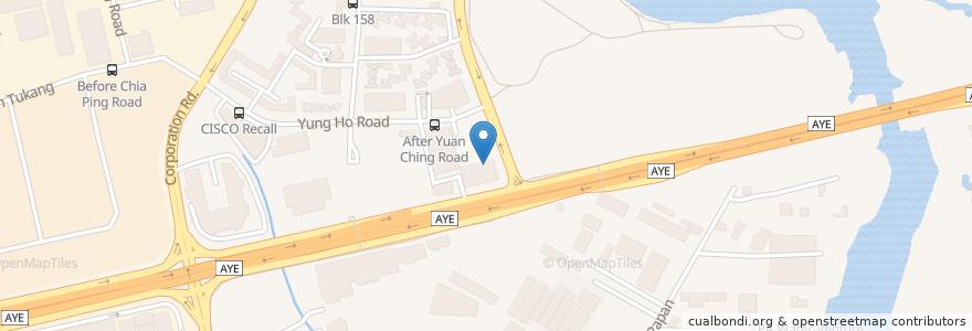 Mapa de ubicacion de Pizza Hut en Singapore, Southwest.