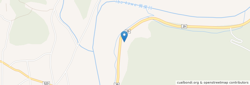 Mapa de ubicacion de 美国神社 en ژاپن, 兵庫県, 宍粟市.